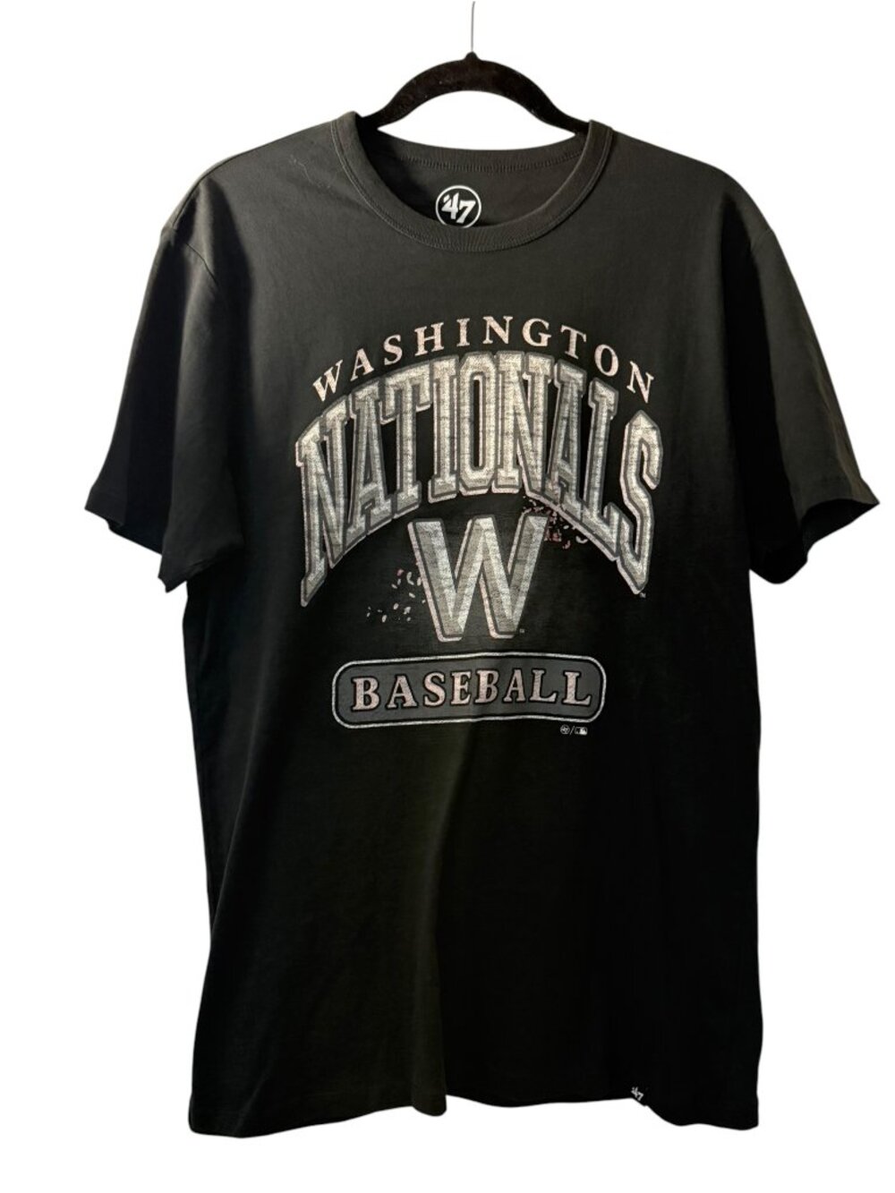 '47 Washington Nationals Shirt Mens Gray/ Black Medium baseball MLB
